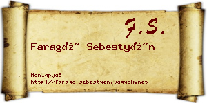 Faragó Sebestyén névjegykártya